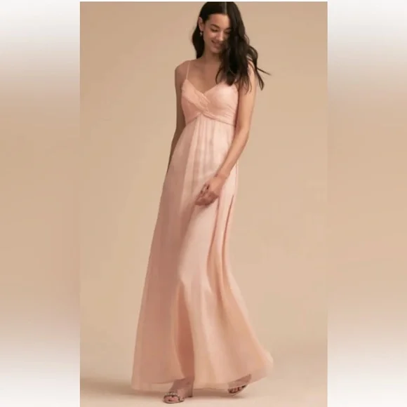 Bhldn Anthropolgie Dresses | Bhldn Anthropologie Brigitte Bridesmaid Dress, Blush Pink Tulle Womens Large | Color: Pink | Size: L | Thewildcoast's